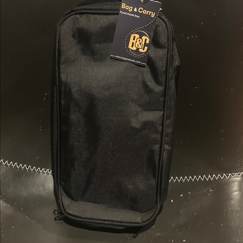 Black Men's travel toiletry Bag